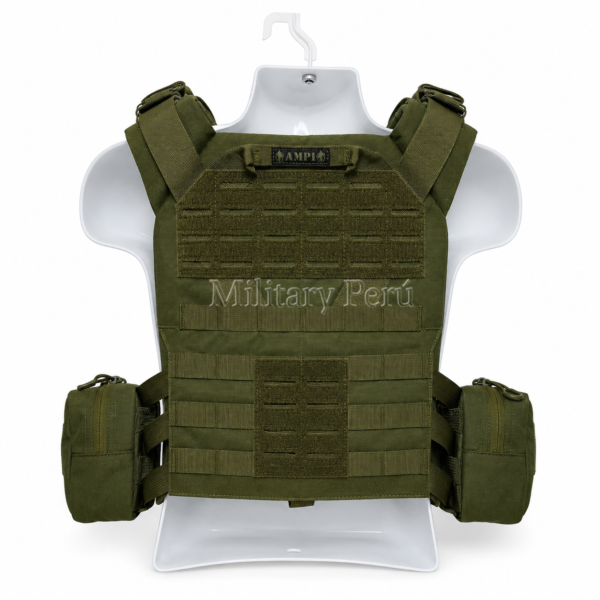 CHALECO TACTICO AMPI CON POUCH VERDE 2