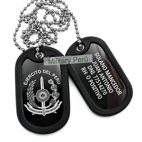 collar con logo ejercito