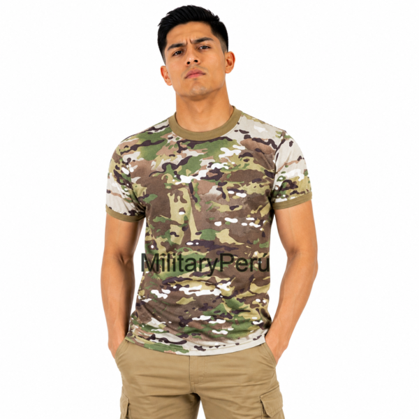 polo multicam manga corta